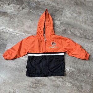 Vtg Cincinnati Bengals NFL Toddler Size 2T Hooded Jacket Orange zip